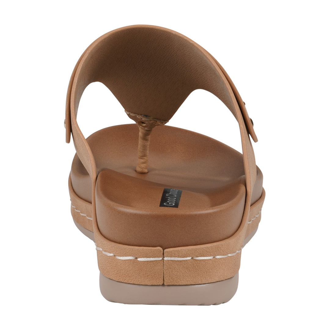 Women's Tani Tan Thong Wedge Sandals - Glamourous Grace