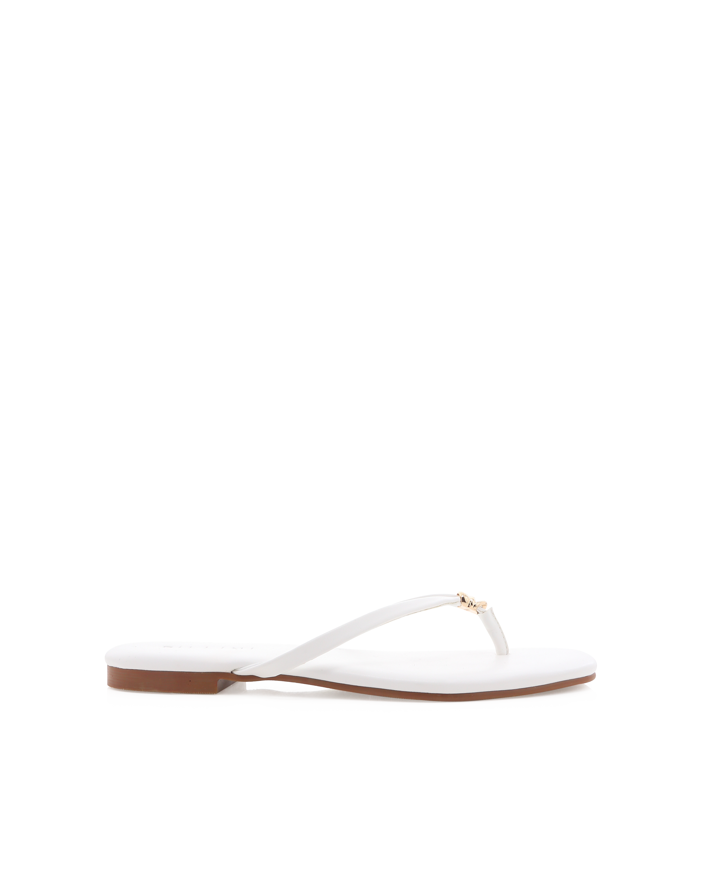 Taron White Flip Flop Sandals