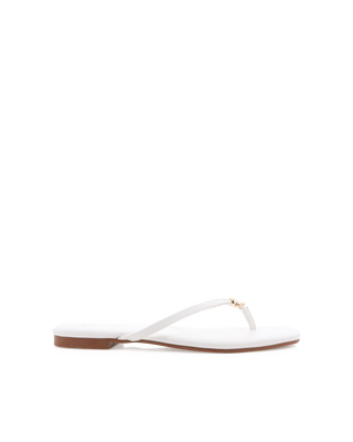 Taron White Flip Flop Sandals