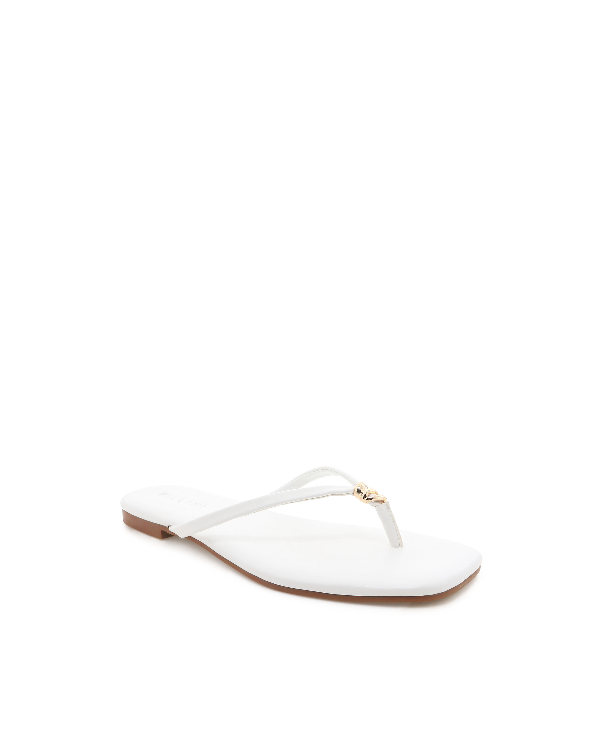 Taron White Flip Flop Sandals