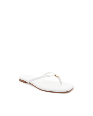 Taron White Flip Flop Sandals