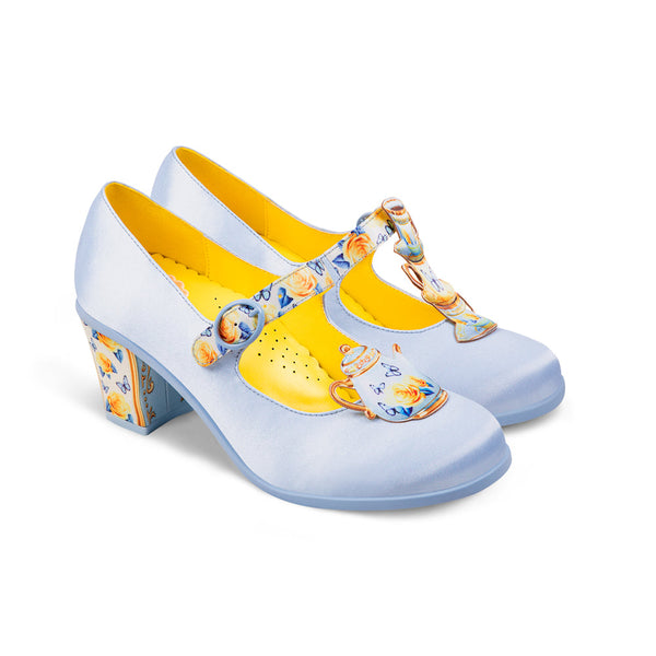 Tea Party Women's Mary Jane Mid Heels - Glamourous Grace