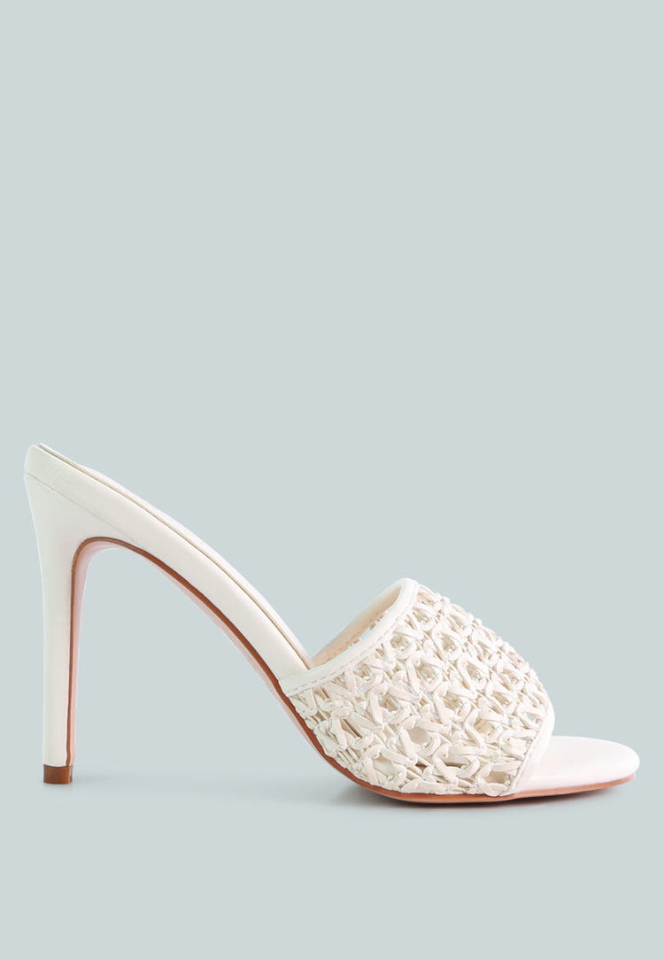 Tease Woven Heeled Slides - Glamourous Grace