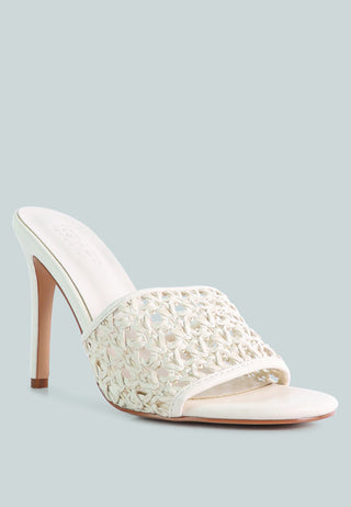Tease Woven Heeled Slides