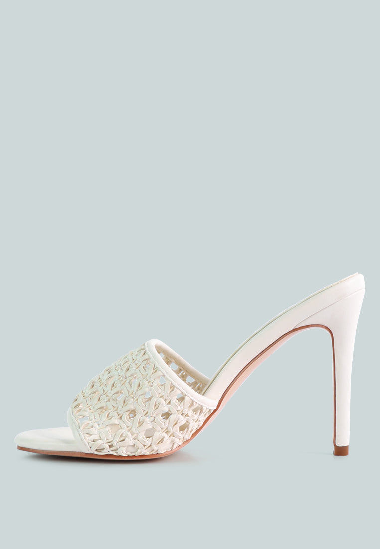 Tease Woven Heeled Slides - Glamourous Grace