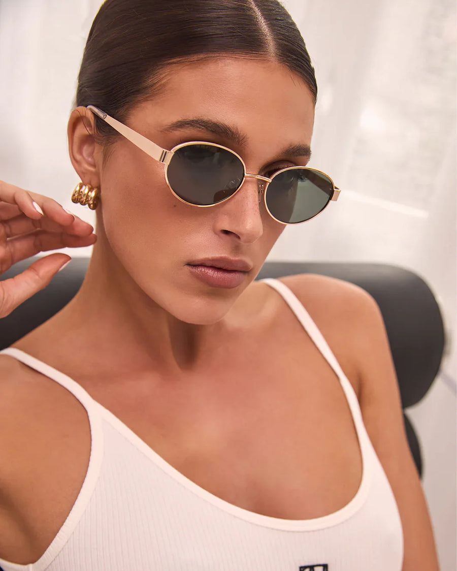 The Evangelista Sunglasses Gold Green