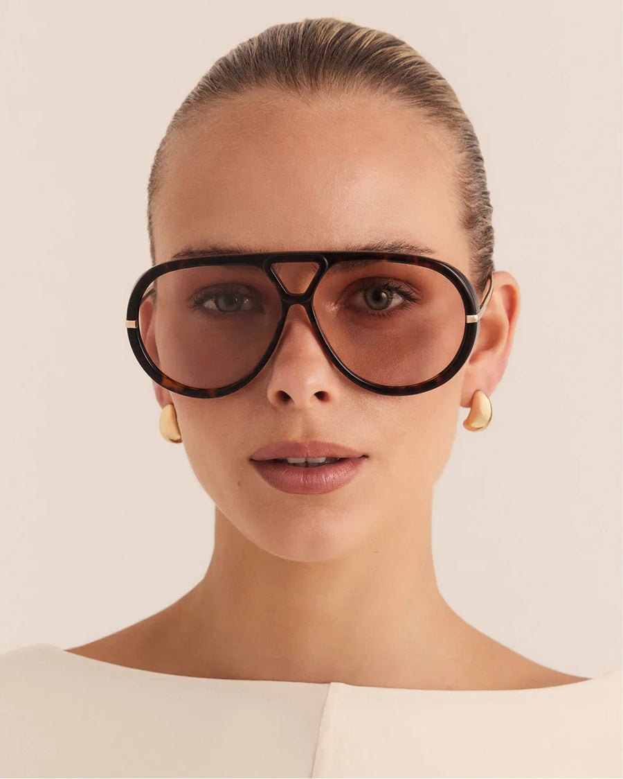 The Harley Sunglasses Cacao Tort Peach
