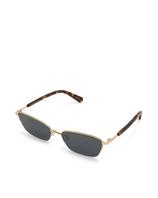 The Lydia Sunglasses Havana Tort Gold Smoke