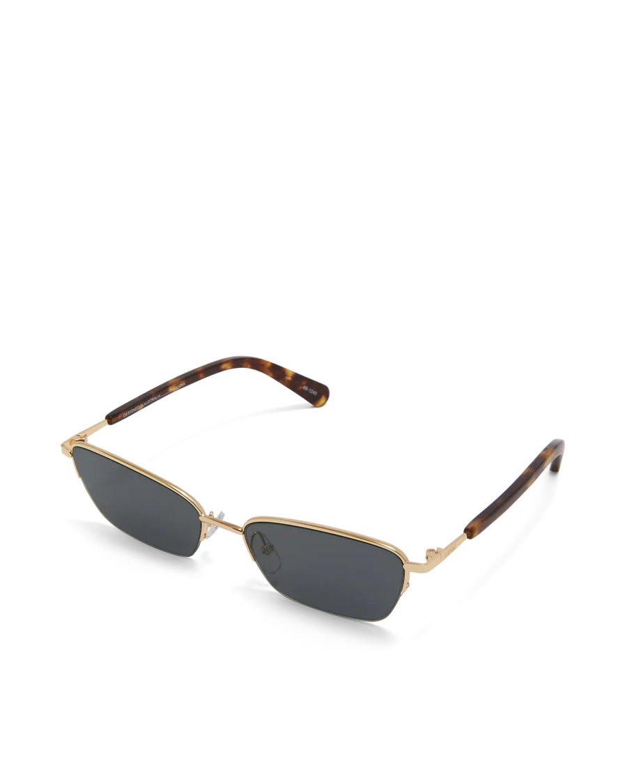 The Lydia Sunglasses Havana Tort Gold Smoke