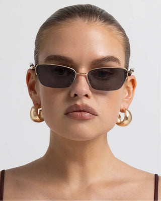 The Lydia Sunglasses Havana Tort Gold Smoke