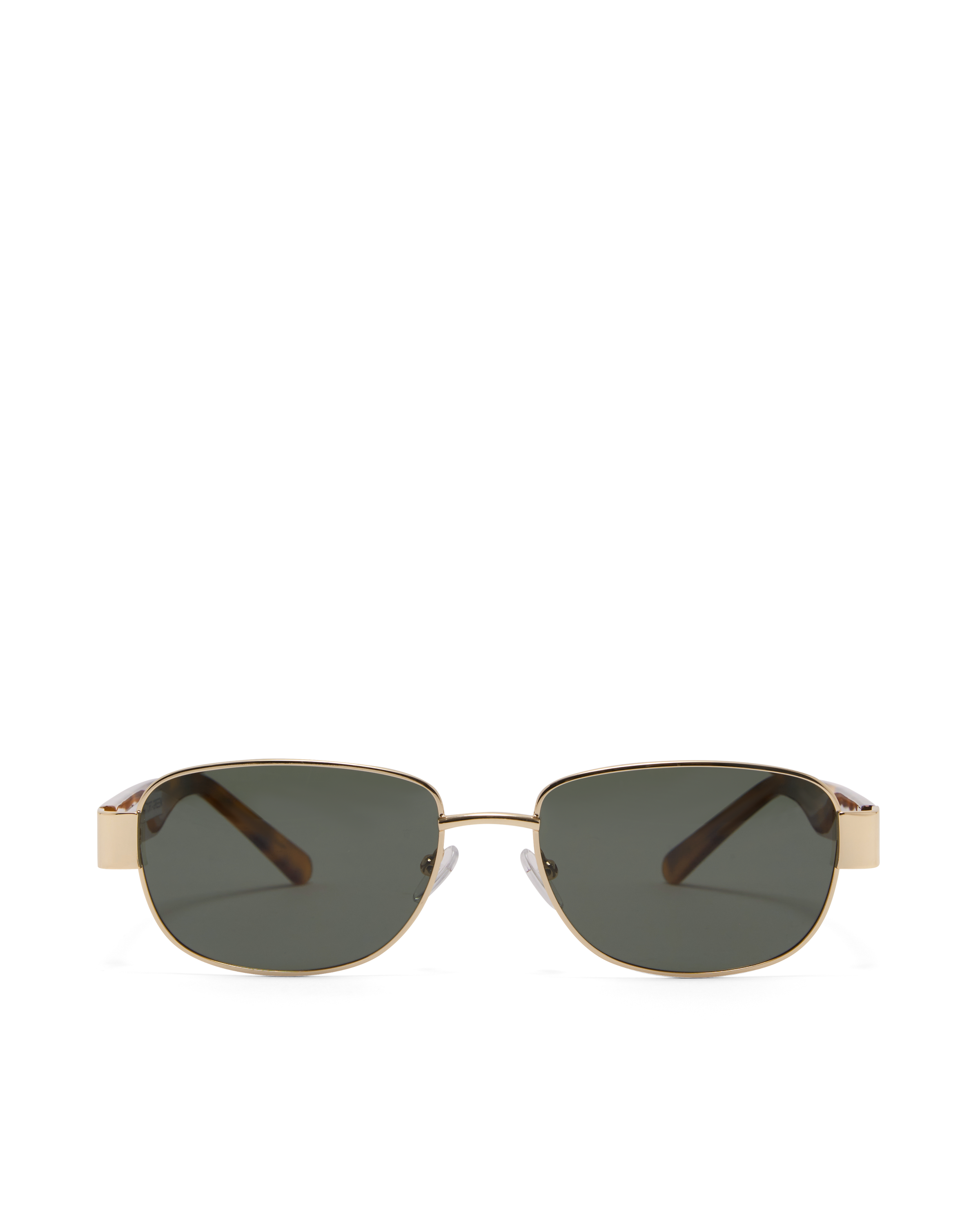 The Addison Sunglasses Gold Havana Tort Green