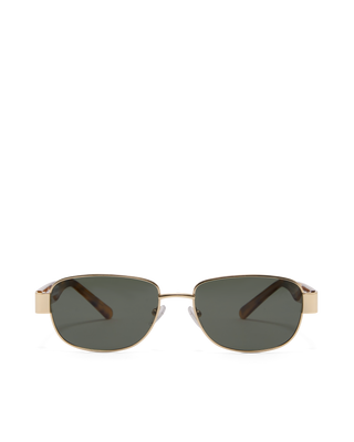 The Addison Sunglasses Gold Havana Tort Green