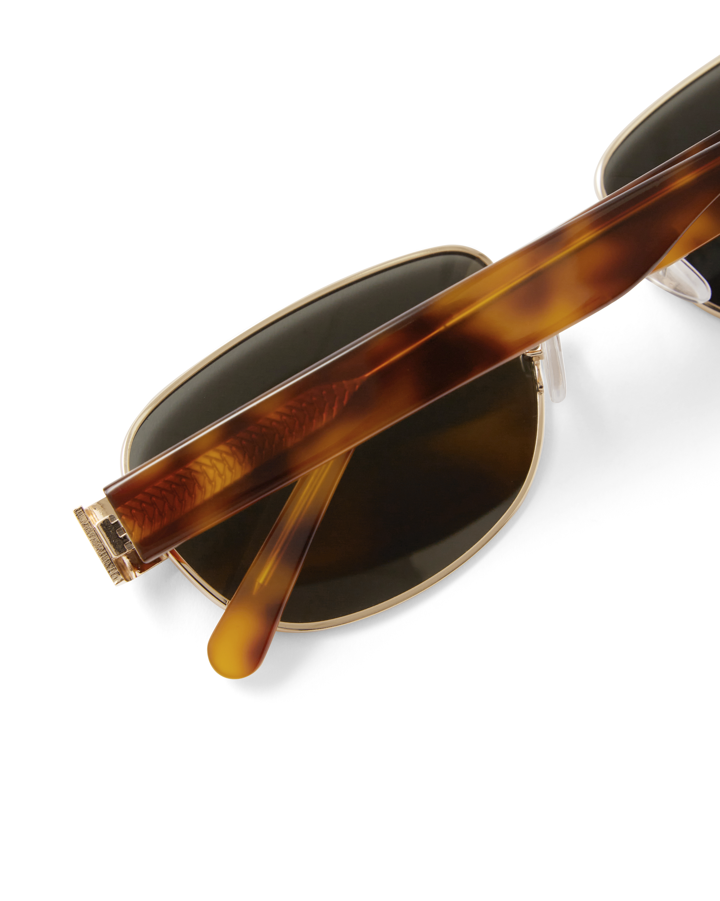 The Addison Sunglasses Gold Havana Tort Green