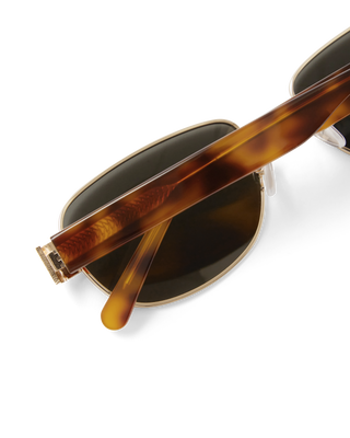 The Addison Sunglasses Gold Havana Tort Green