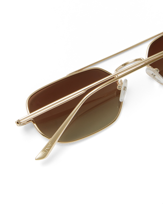 The Cameron Sunglasses Gold Chocolate Fade