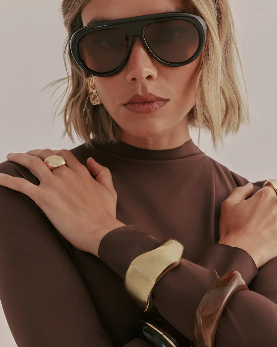 The Robinson Sunglasses Dark Cacao Coffee