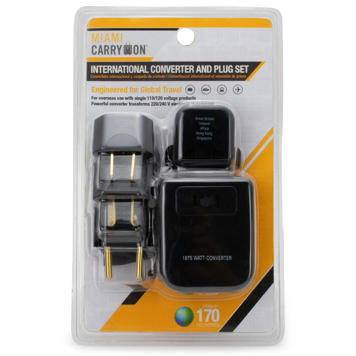 Step-down Travel Voltage Converter and Adapter Kit with Pouch - Glamourous Grace