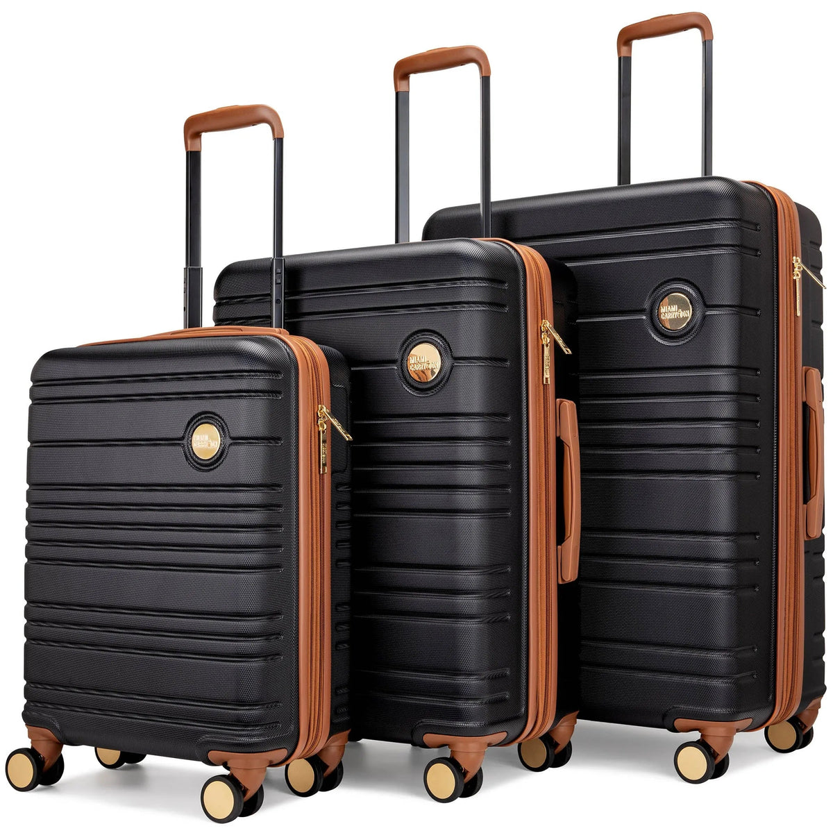 Brickell 3 Piece Expandable Retro Luggage Set - Glamourous Grace
