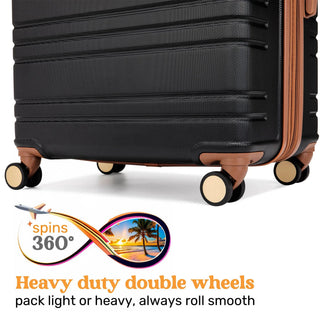 Brickell 3 Piece Expandable Retro Luggage Set