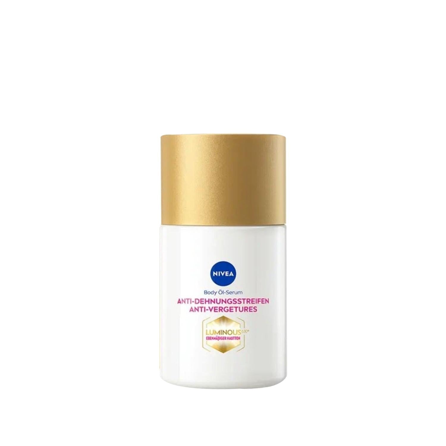 Nivea Luminous630 Anti-Stretch Mark Body Serum 3.38 fl oz - Reduce Stretch Marks, Improve Skin Elasticity - Glamourous Grace