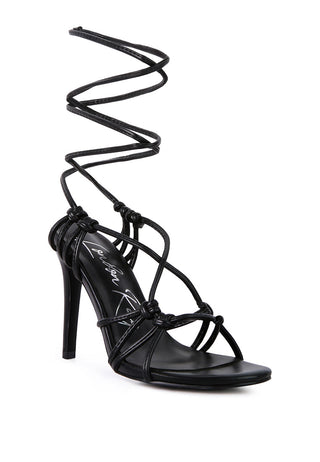 Trixy Knot Lace Up High Heel Sandal