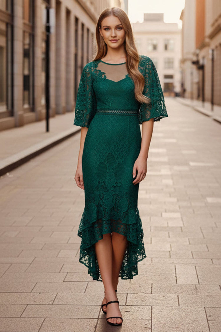 Reyna Dress - Emerald - Glamourous Grace