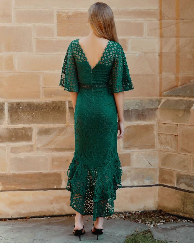 Reyna Dress - Emerald - Glamourous Grace