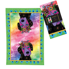 Laurel Burch Violet Cotton Tea Towel – Flat Weave, Absorbent
