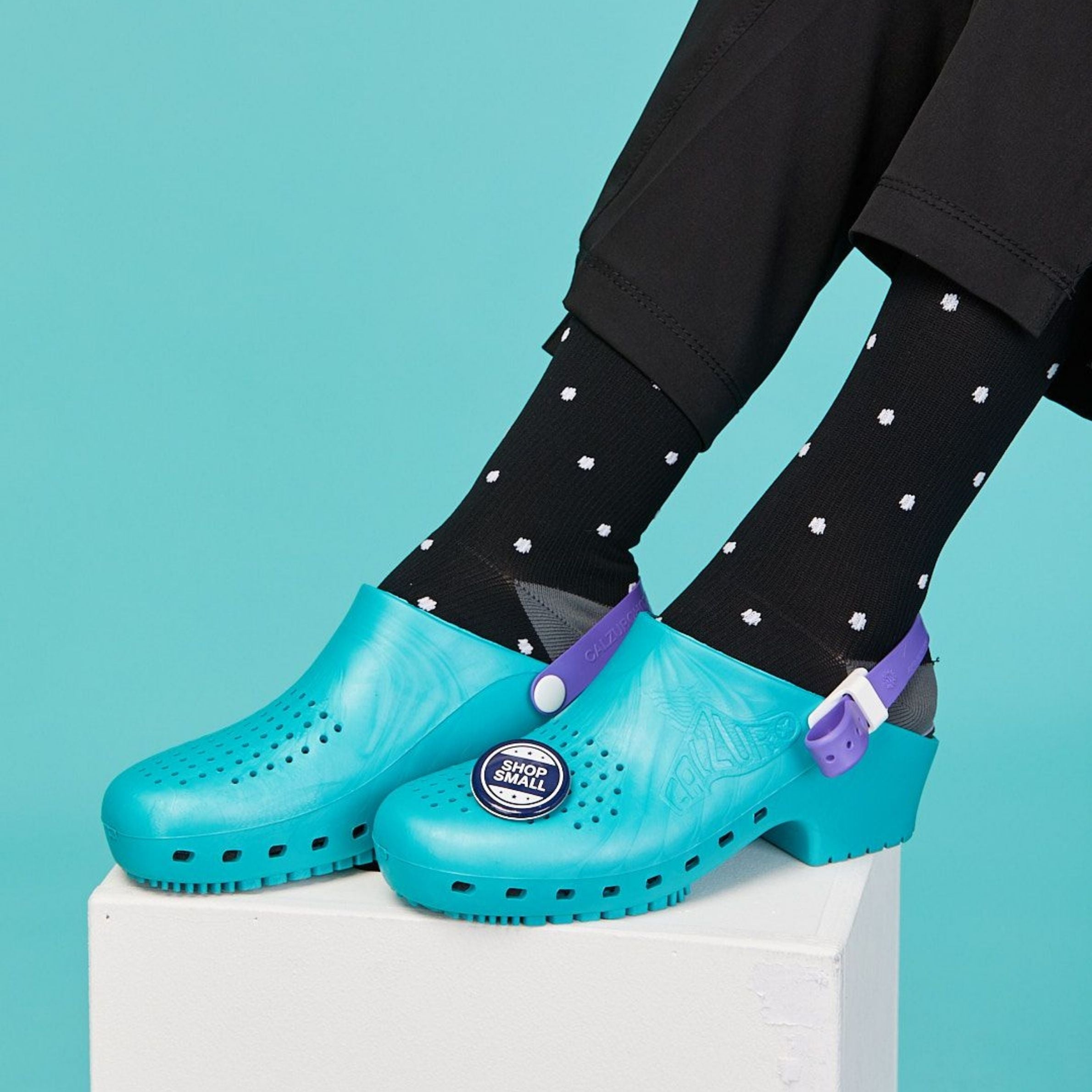 Calzuro Classic With Holes Teal - Glamourous Grace