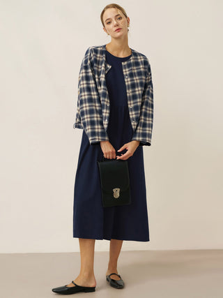 Tencel Linen Reversible Crew Neck Casual Jacket CHLOE - Glamourous Grace