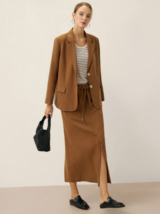 Lyocell Linen Tailored Blazer CASSIDY - Glamourous Grace
