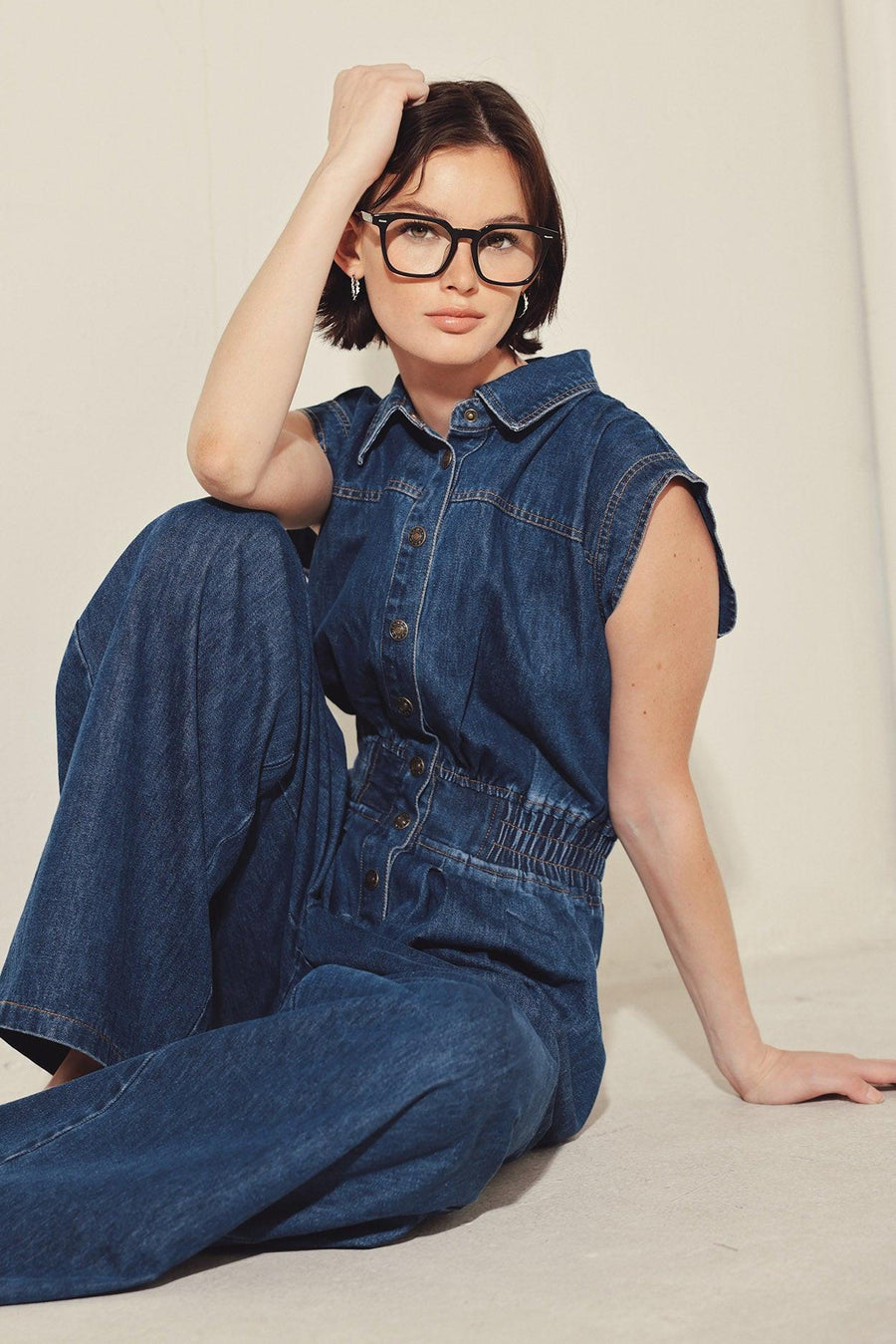 POWER PLAY DENIM JUMPSUIT - Glamourous Grace