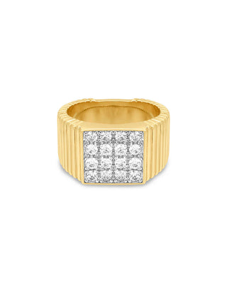 The Pave Sqaure Signet Ring