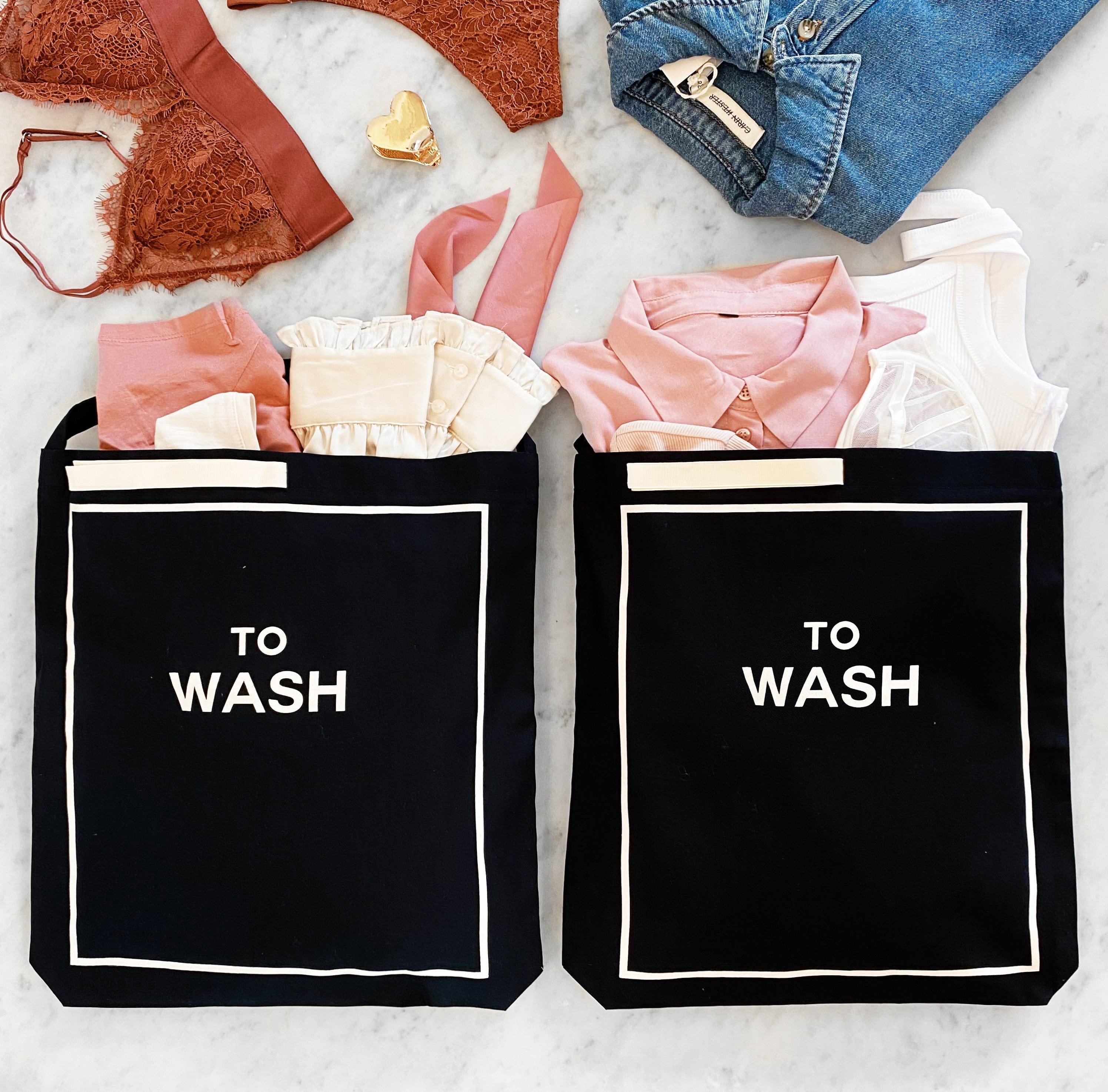 To Wash Laundry Bag – Black - Glamourous Grace