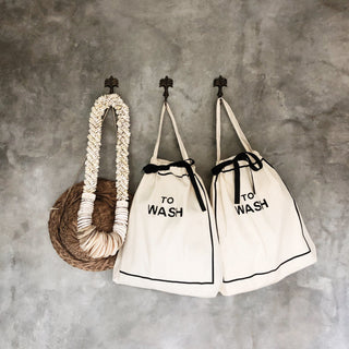 To Wash Laundry Bag – Cream - Glamourous Grace