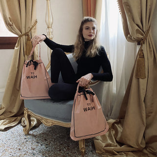 To Wash Laundry Bag – Pink/Blush - Glamourous Grace