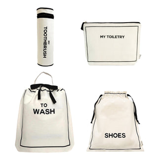 Toiletry Travel Gift Set Deal 4-Pack, Cream - Glamourous Grace