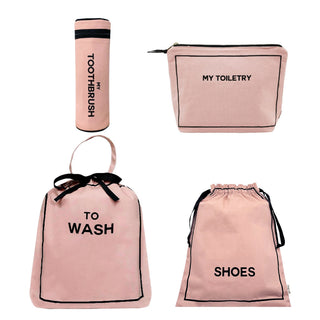 Toiletry Travel Gift Set Deal 4-Pack, Pink/Blush - Glamourous Grace