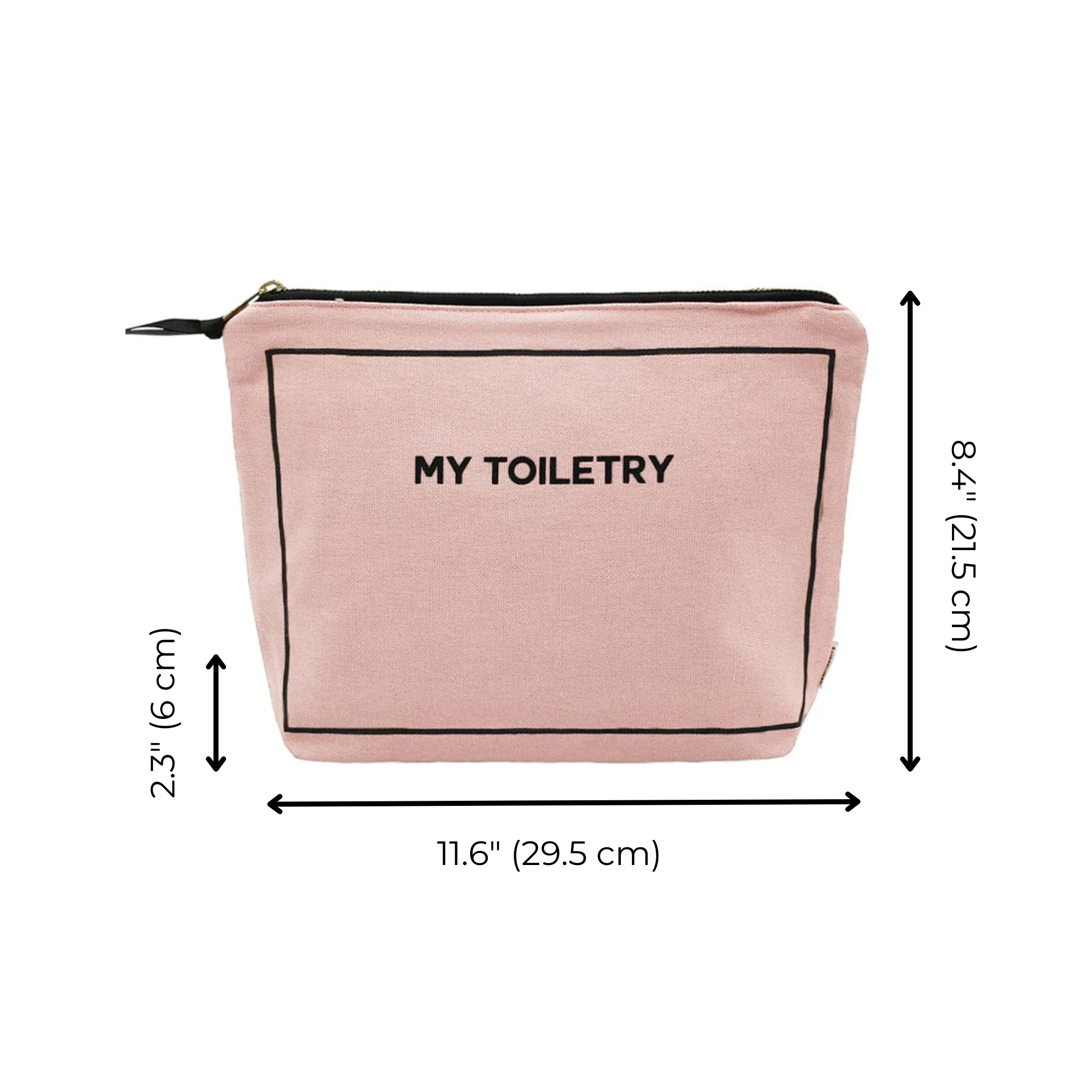 Toiletry Pouch with Coated Lining – Pink/Blush - Glamourous Grace