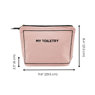 Toiletry Pouch with Coated Lining – Pink/Blush - Glamourous Grace