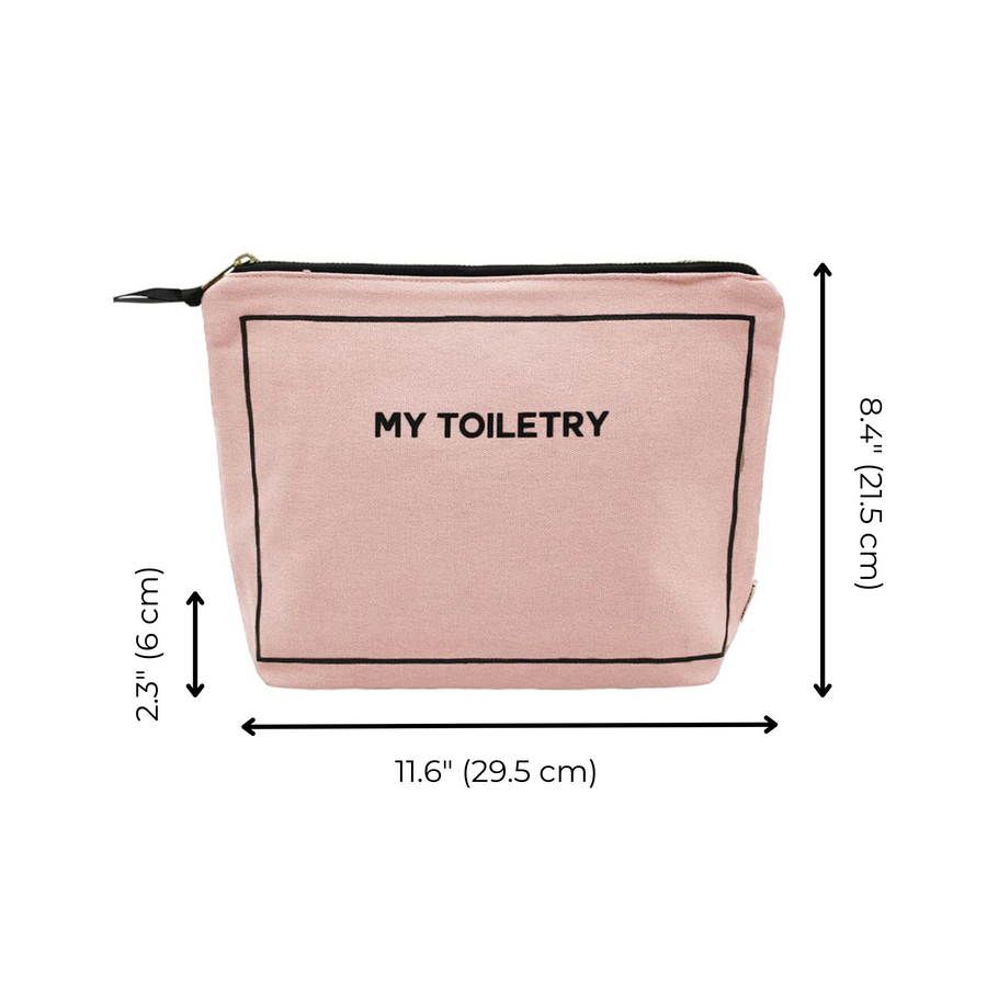 Toiletry Pouch with Coated Lining – Pink/Blush - Glamourous Grace