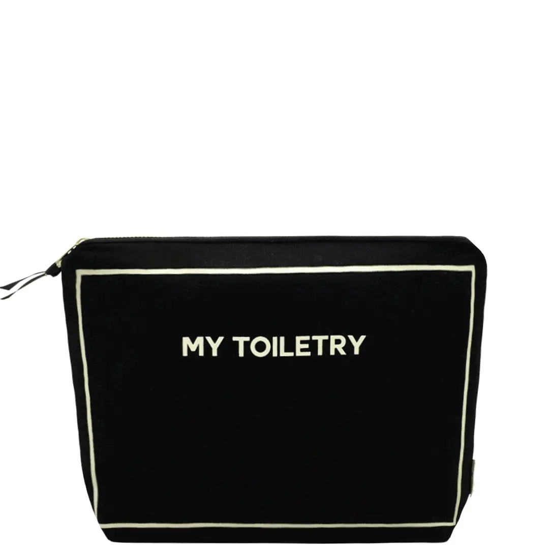 Toiletry Pouch with Coated Lining – Black - Glamourous Grace