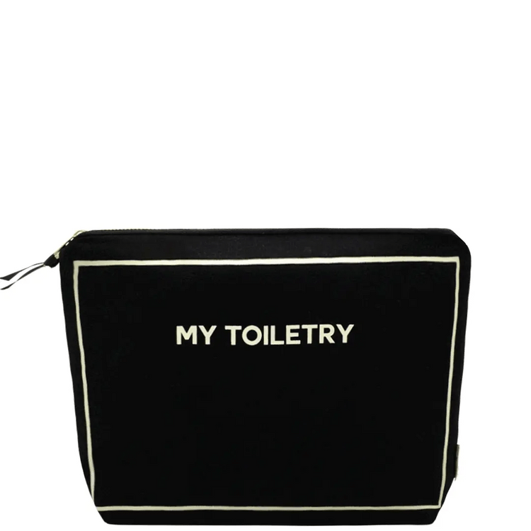 Toiletry Pouch with Coated Lining – Black - Glamourous Grace