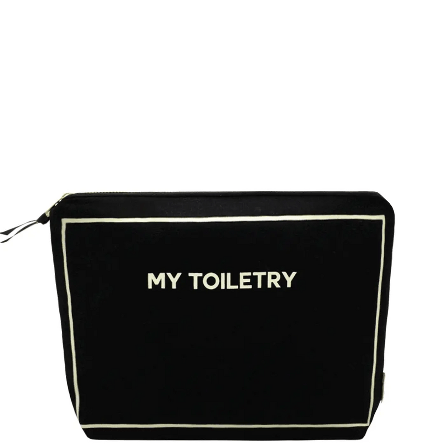 Toiletry Pouch with Coated Lining – Black - Glamourous Grace