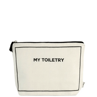 Toiletry Pouch with Coated Lining – Cream - Glamourous Grace