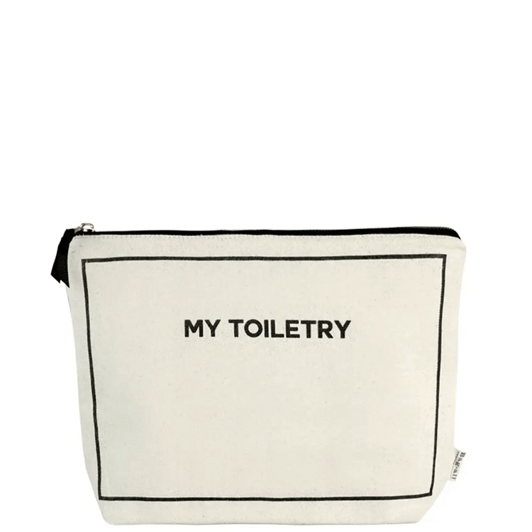 Toiletry Pouch with Coated Lining – Cream - Glamourous Grace