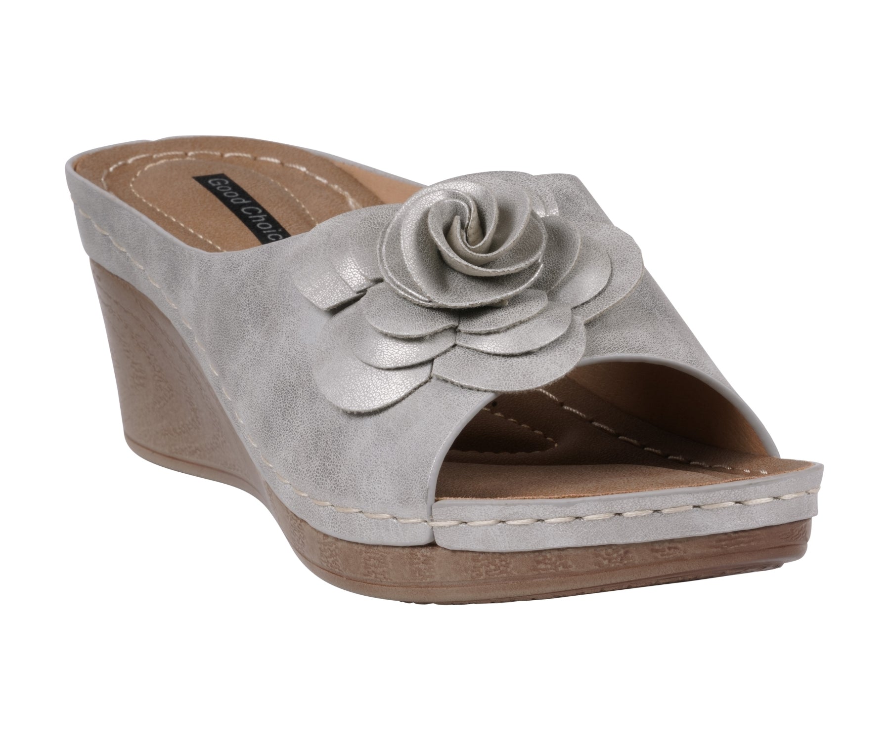 Women's Tokyo Silver Wedge Sandals - Glamourous Grace