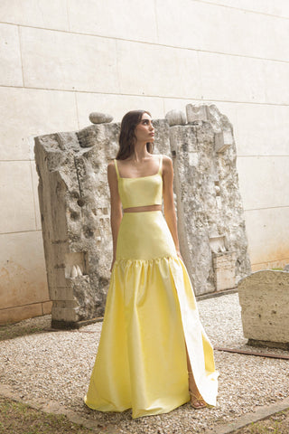 TOLEDO SKIRT IN SOFT YELLOW - Glamourous Grace