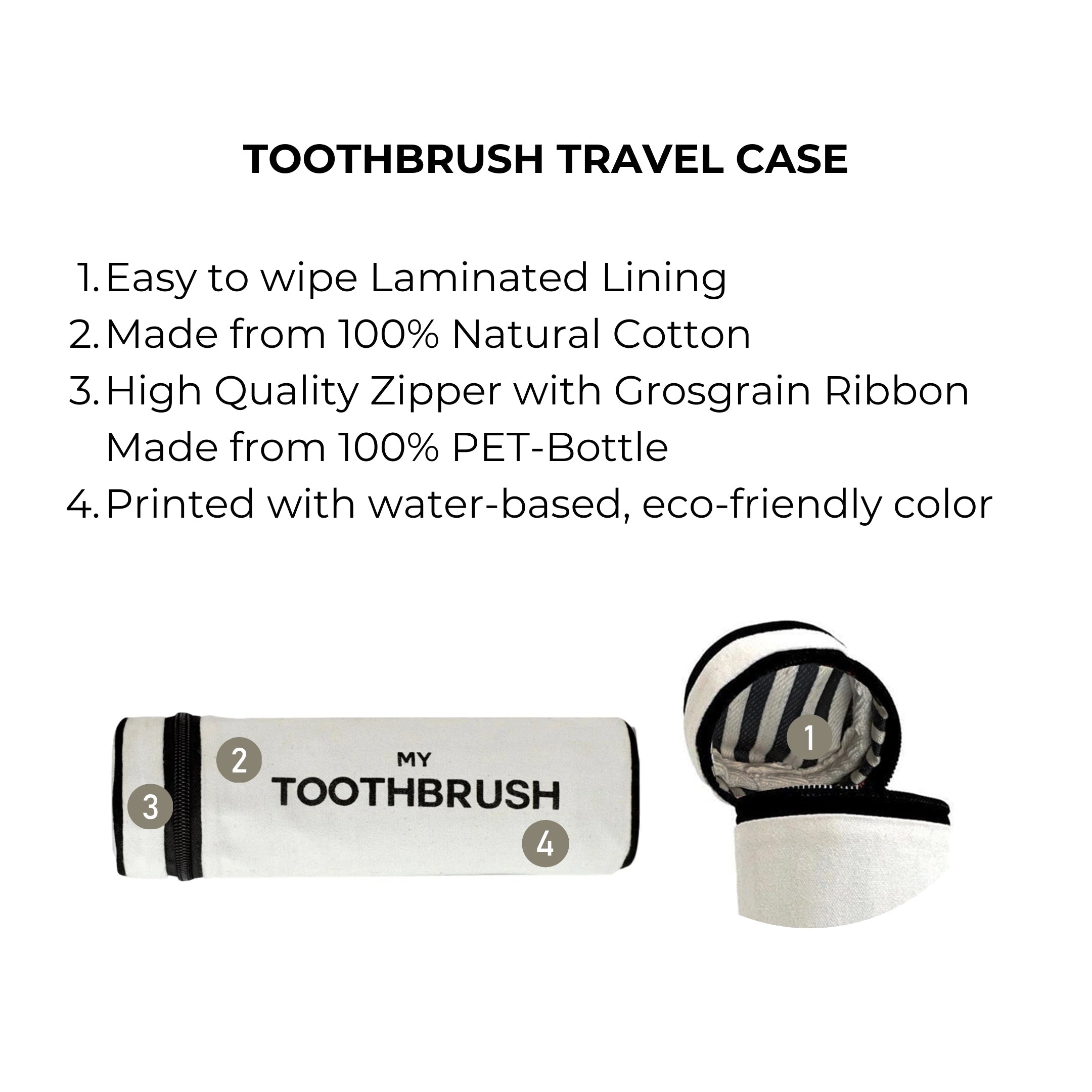 Toothbrush Travel Case – Cream - Glamourous Grace