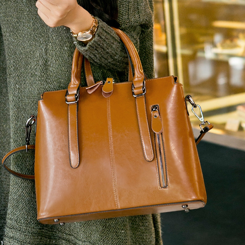 Top Grain Leather Shoulder Bag For Women Stylish Leather Tote Bag Women's Leather Crossbody Bag Christmas Gifts For Her SX218